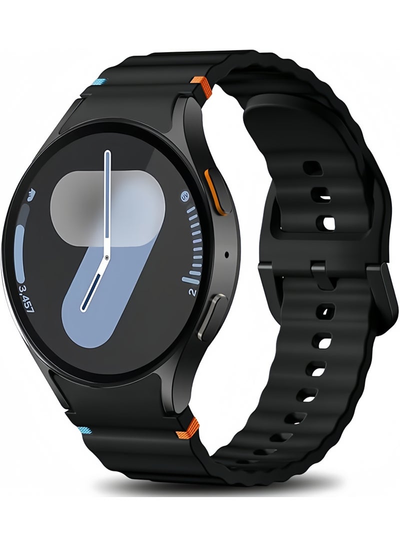 ChicVibe Sport Silicone Strap For Samsung Galaxy Watch 7 Band 40mm 44mm, No Gap Soft Silicone Bands For Galaxy Watch FE 40 mm/Galaxy Watch 6 5 4 Band 40mm 44mm/Galaxy Watch 6 classic 43mm 47mm For Women Men - Image 1